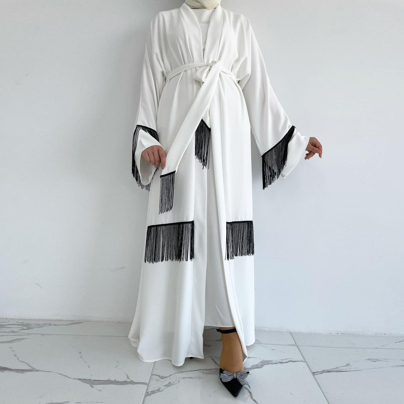 ABAYATIK Coat Tassle Dress