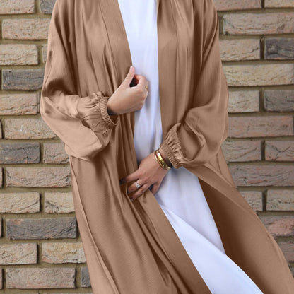 ABAYATIK Bubble Satin Cardigan Dress